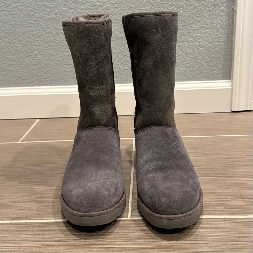 UGG W Amie Grey Boots - Picture 9 of 11